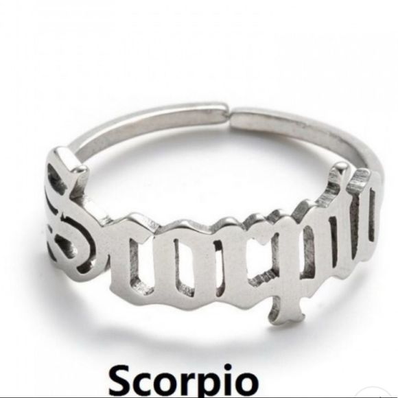 Jewelry - Scorpio Stainless Steel Open Ring